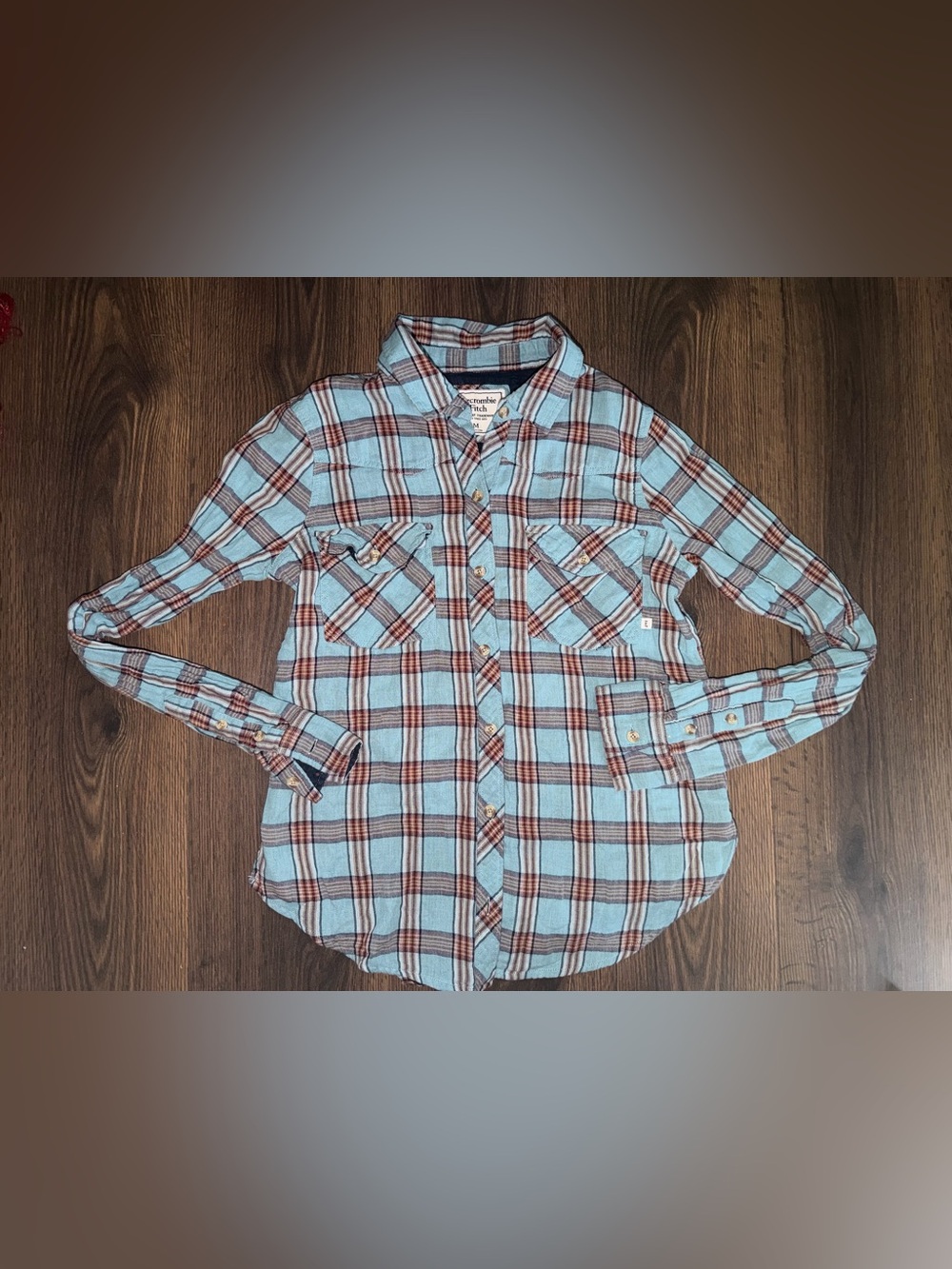 Y2K 2000s Abercrombie & Fitch Blue Flannel
